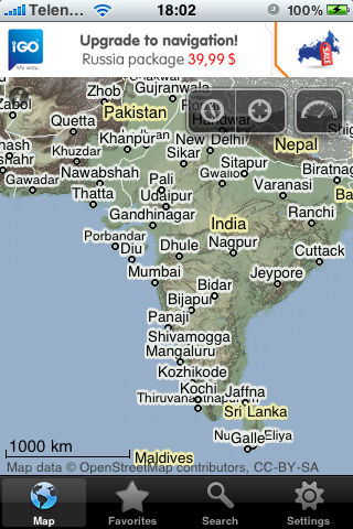 Asia and Russia - Offline map with directU - (free) free app screenshot 2