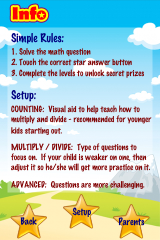 Kids Math Advanced Lite Free - Grade School Multiplication Division Skills Games free app screenshot 3