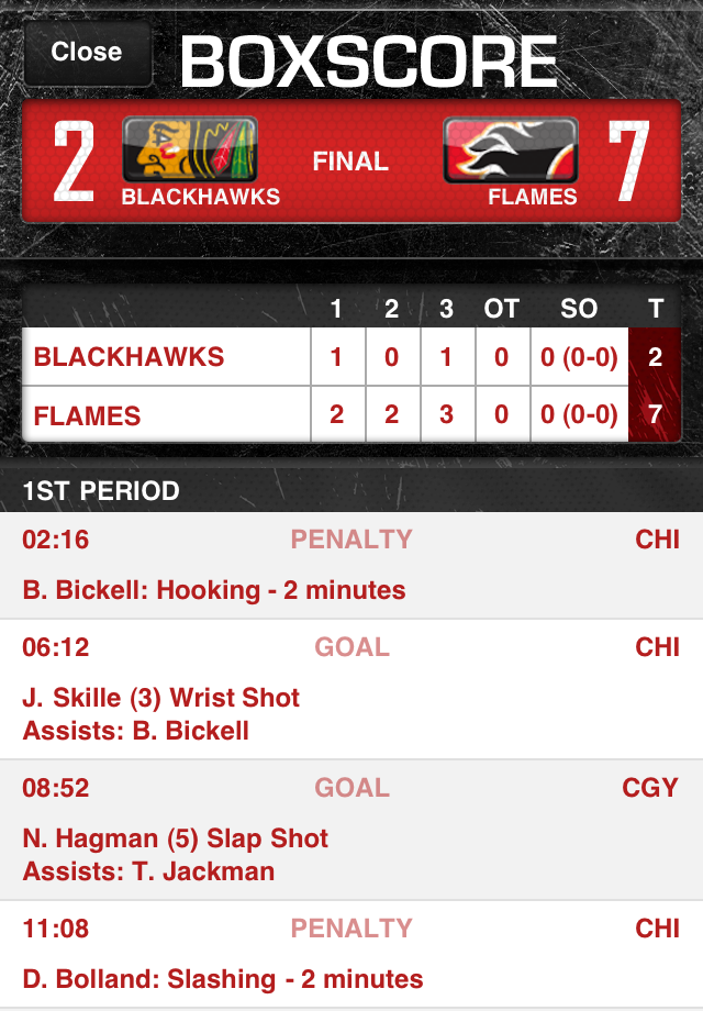 Calgary Flames free app screenshot 2