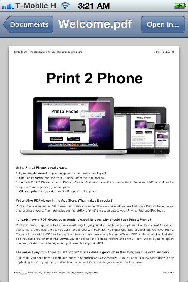 Print 2 Phone Lite free app screenshot 3
