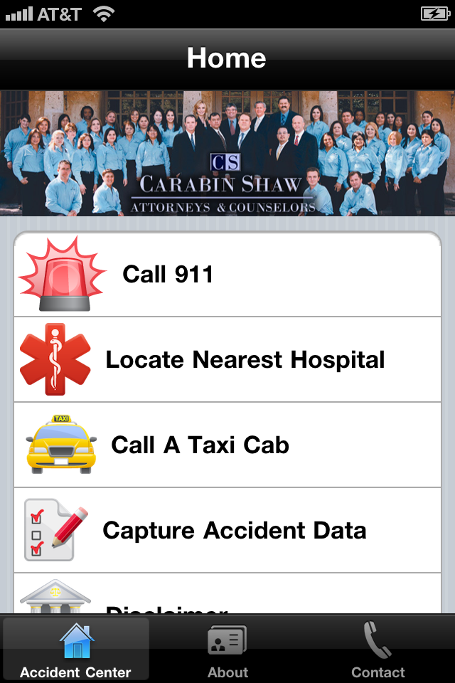 Auto Accident Help Center free app screenshot 1