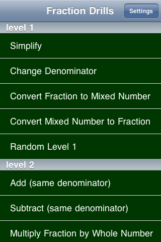 Fraction Drills Free free app screenshot 3