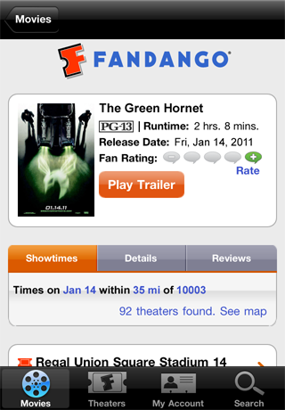 Fandango Movies - Times & Tickets free app screenshot 2