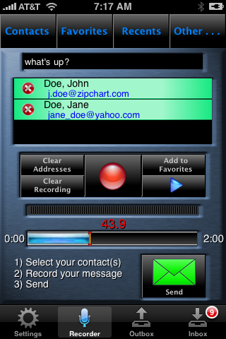 Voice4mail - Speak Your Mail free app screenshot 1