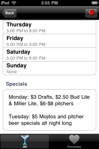 Austin Happy Hour free app screenshot 3