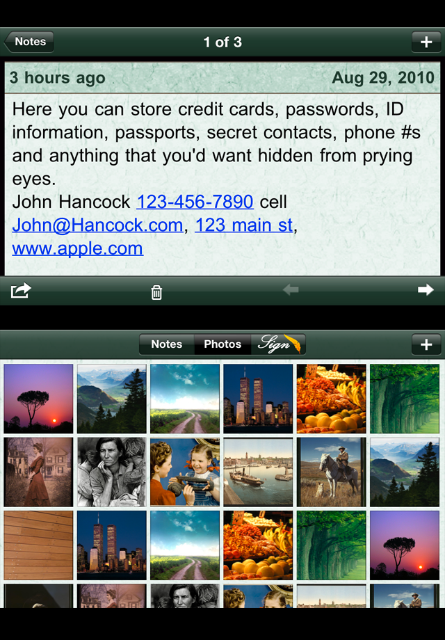Signature-Secret Notes & Photos free app screenshot 3