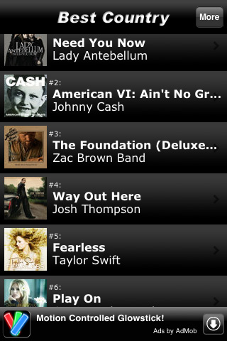 2,010's Best Country Albums free app screenshot 1