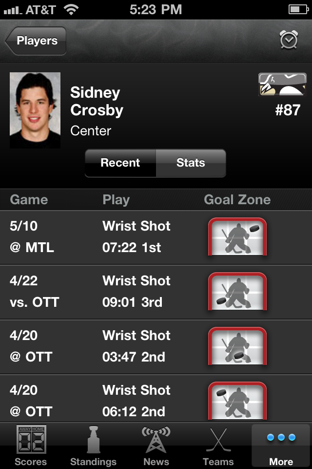 NHL GameCenter 2010 free app screenshot 4