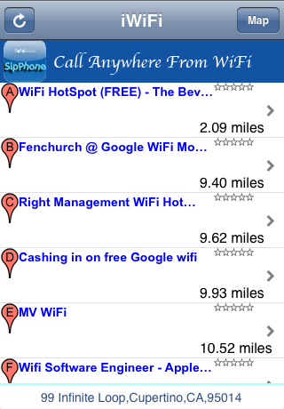iWiFi - Free WiFi Spot free app screenshot 1