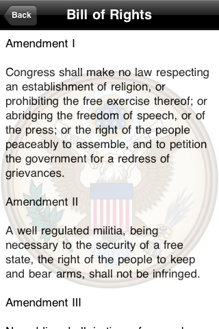 US Constitution free app screenshot 2