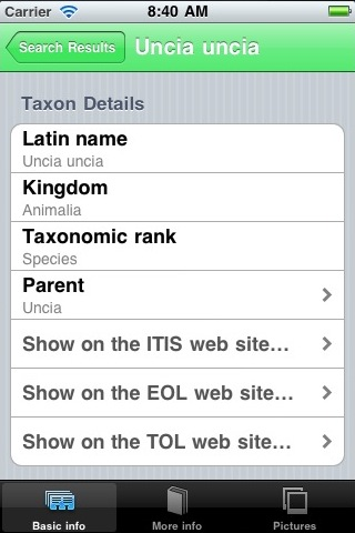 Taxonomy free app screenshot 4