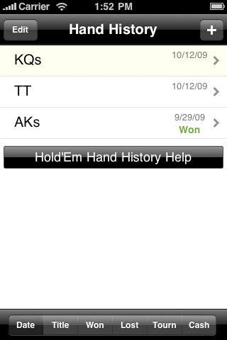 Hold'Em Hand History free app screenshot 1