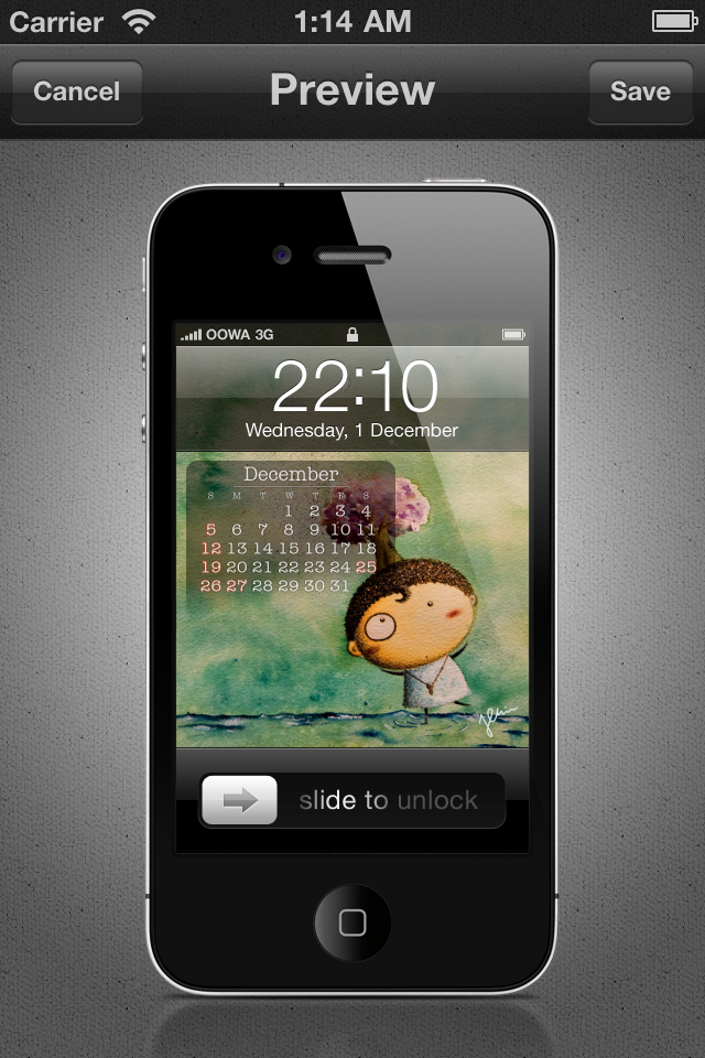 Little Dates - Lock Screen Calendars by Jeanie Leung free app screenshot 4