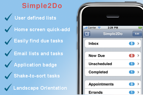 Simple2Do free app screenshot 1