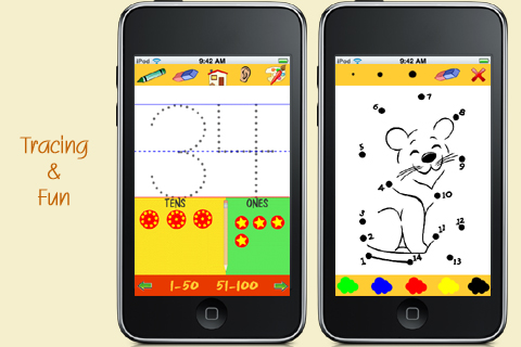 123 Tracer and more Lite Free - counting, number games, math for kids free app screenshot 2