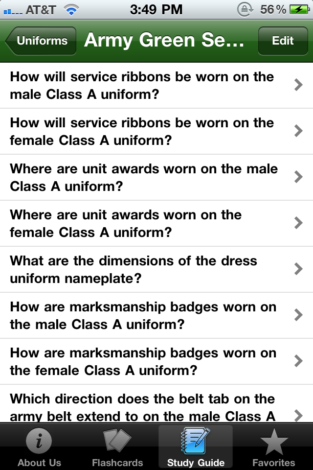 Army Study Guide Flashcards free app screenshot 4