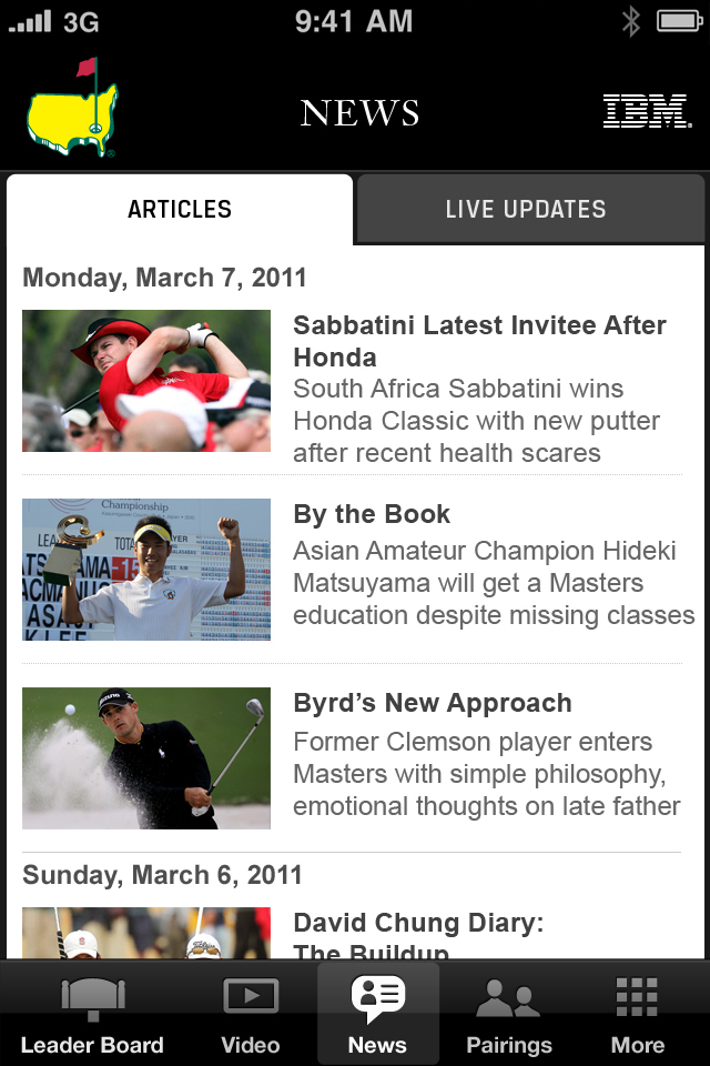 The Masters Golf Tournament free app screenshot 4