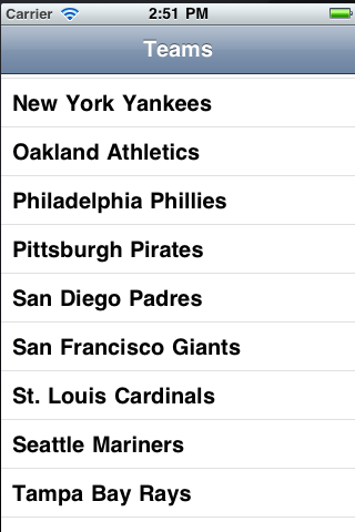 Baseball Schedule 2011 free app screenshot 1
