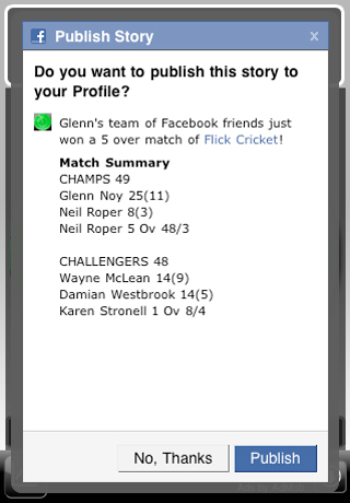 Flick Cricket free app screenshot 2