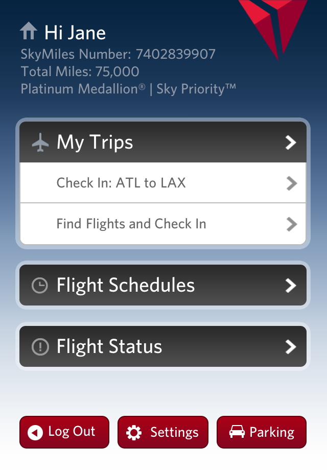 Fly Delta free app screenshot 1