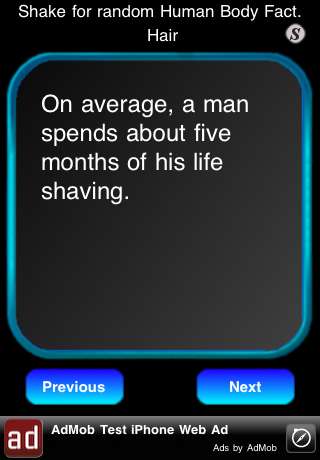 Human Body Facts! free app screenshot 1