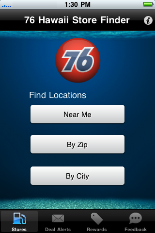 76 Hawaii Store Finder free app screenshot 1