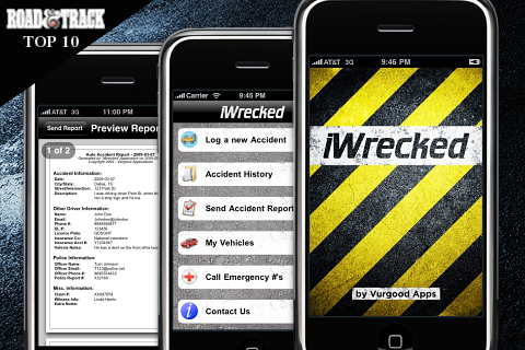 iWrecked - Auto Accident Assistant free app screenshot 1