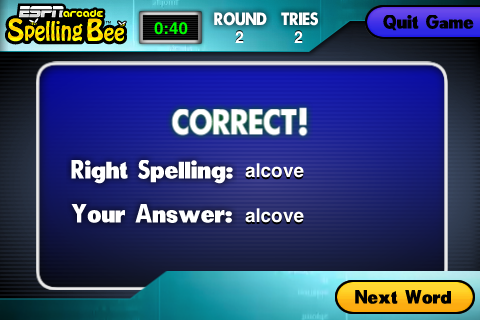 ESPN Spelling Bee Lite free app screenshot 3