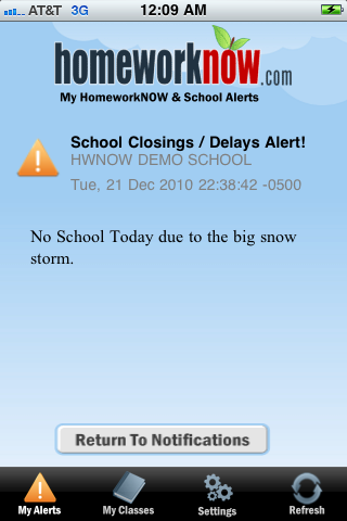 My HomeworkNOW & School Alerts free app screenshot 3