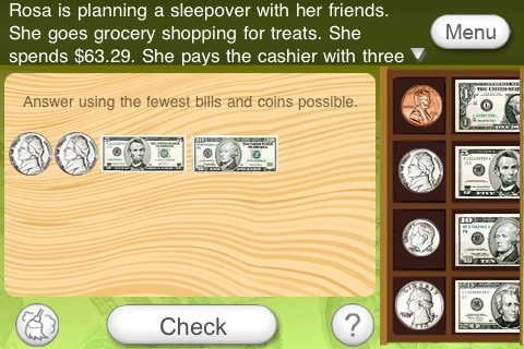 Counting Bills & Coins free app screenshot 4