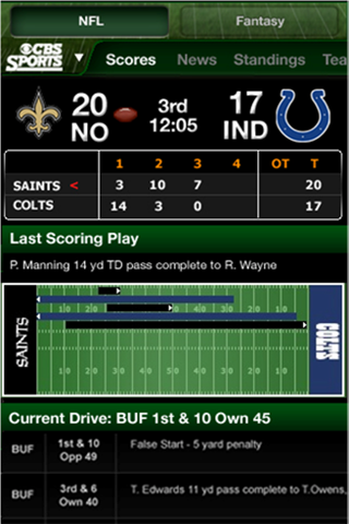 CBS Sports Pro Football free app screenshot 1
