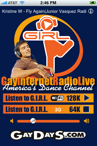 Gay Dance Radio, GayInternetRadioLive.com (G.I.R.L.) free app screenshot 1