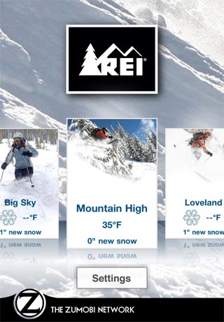 Snow and Ski Report by REI free app screenshot 1