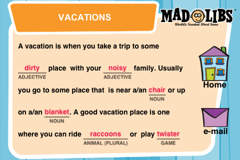 Mad Libs free app screenshot 2