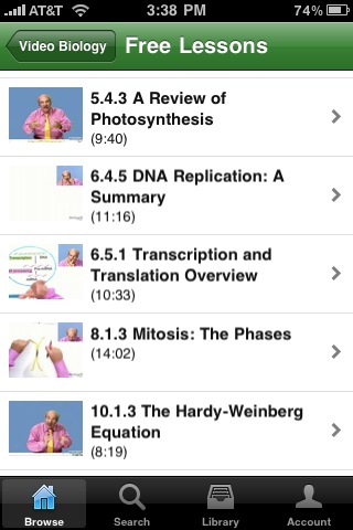 Video Biology free app screenshot 1
