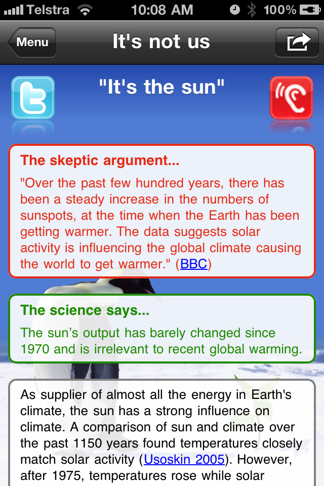 Skeptical Science free app screenshot 2