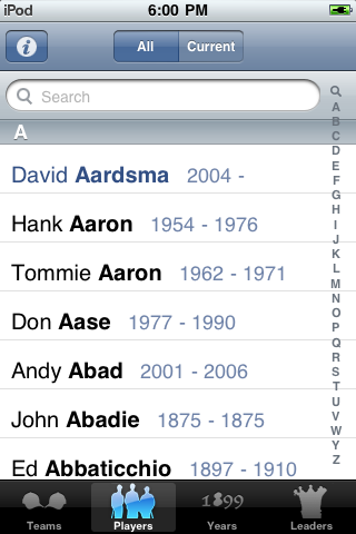 Baseball Statistics 2011 Edition free app screenshot 4