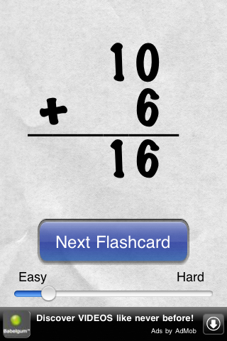 Awesome Flashcard Addition FREE free app screenshot 1