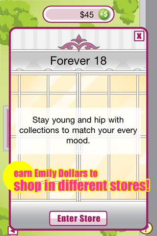 Emily's Dress Up & Shop free app screenshot 1