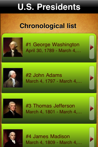 US Presidents! free app screenshot 1