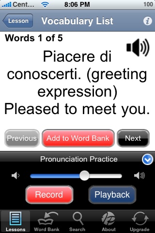 Free Pocket Italian - Beginner free app screenshot 3