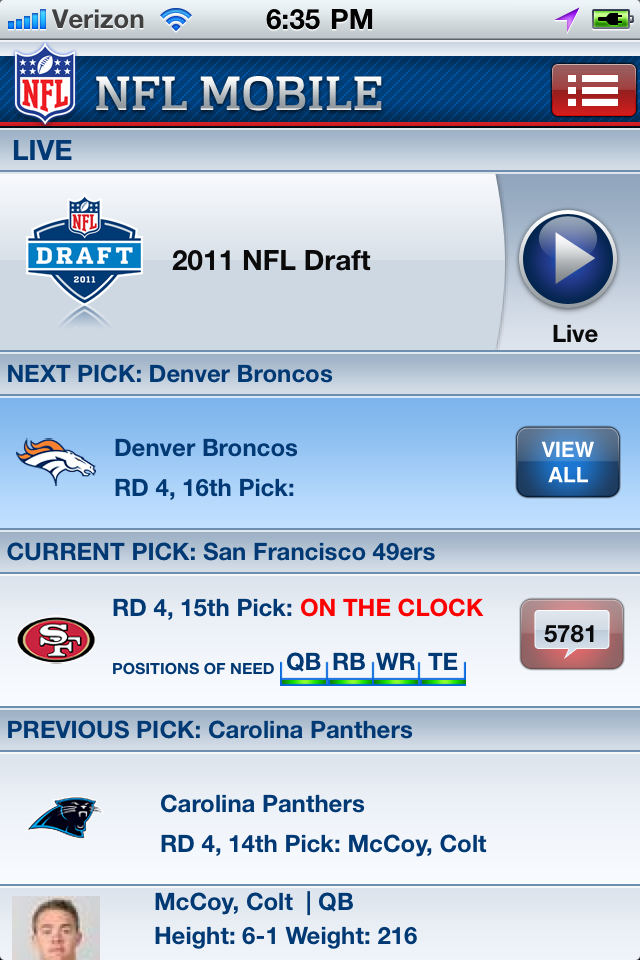 NFL Mobile free app screenshot 1