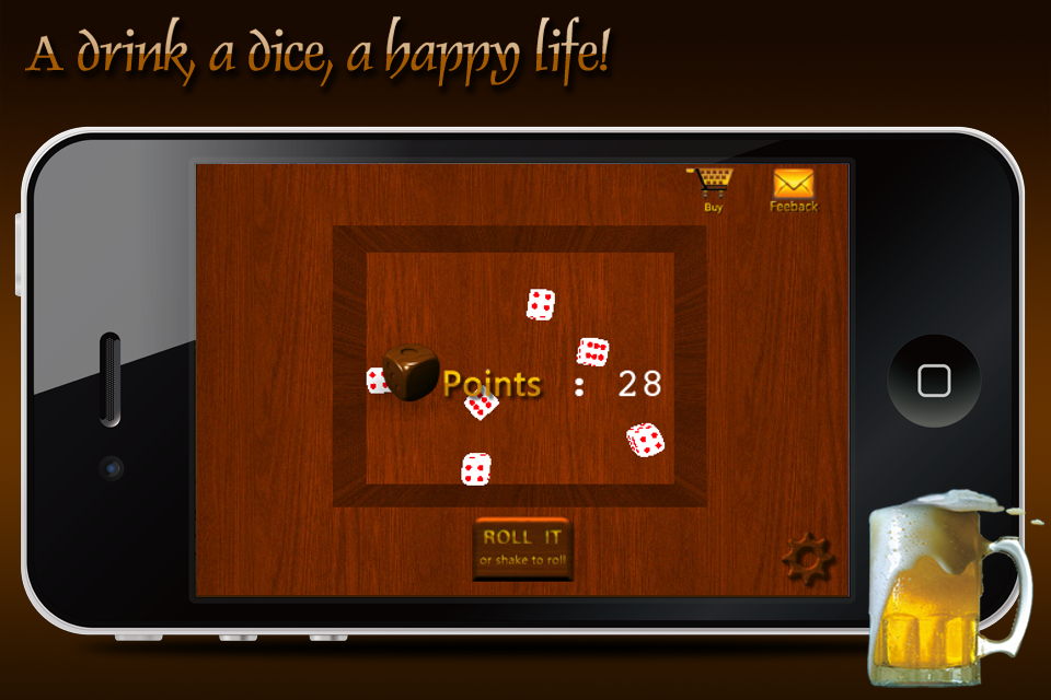 3D DICE HD-AWESOME DRINKING GAME free app screenshot 2