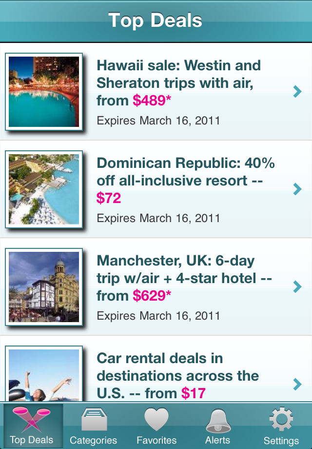 Travel Ticker - Personalized Travel Deals On th... free app screenshot 1