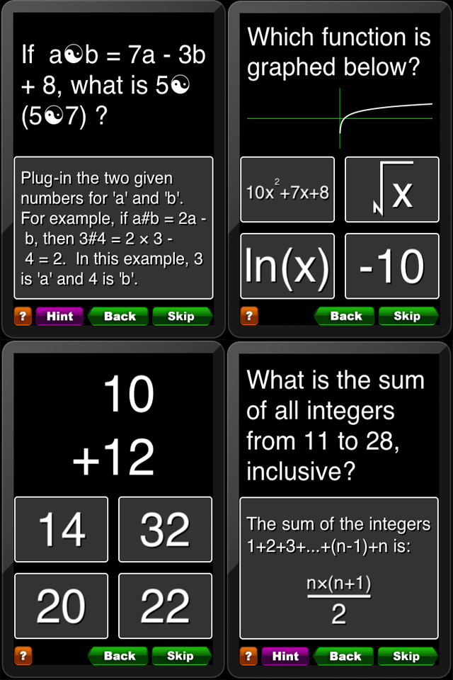 Math Skills free app screenshot 2