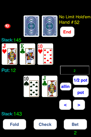 Headsup Poker 3G Free (Holdem Blackjack Omaha) free app screenshot 1