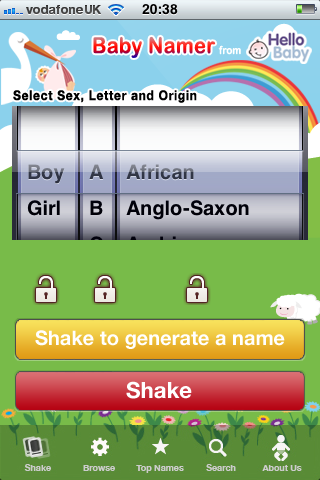 Baby Namer - Baby Name Generator free app screenshot 1