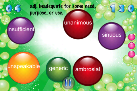 Vocabulary Bubble FREE free app screenshot 2