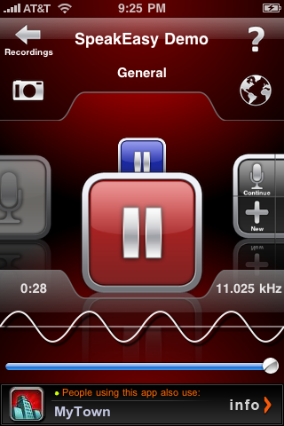 SpeakEasy Voice Recorder Lite free app screenshot 2