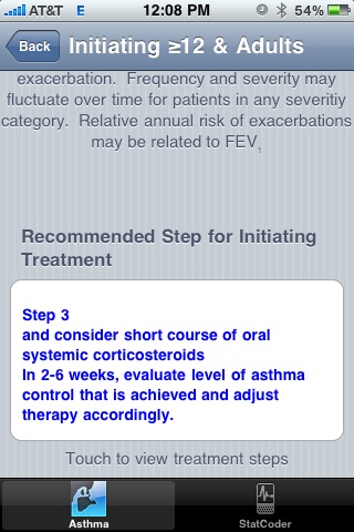 STAT Asthma NHLBI Guidelines free app screenshot 4